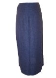 Crafted Wealth of Nations Navy Linen Skirt - 14