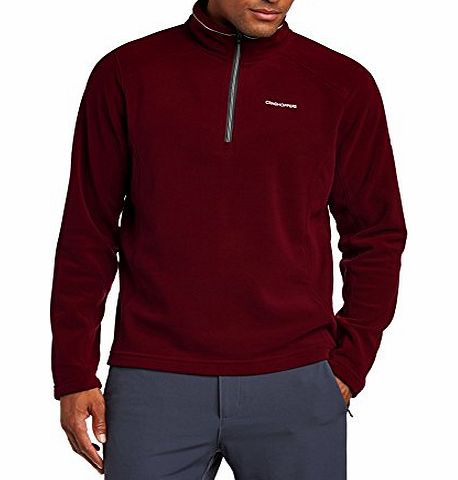 Craghoppers Mens Corey III Half Zip Micro Fleece Jacket - Burgundy, Large