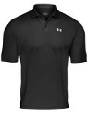 Under Armour HeatGear Euro Fit Performance Polo Shirt (Black Medium)