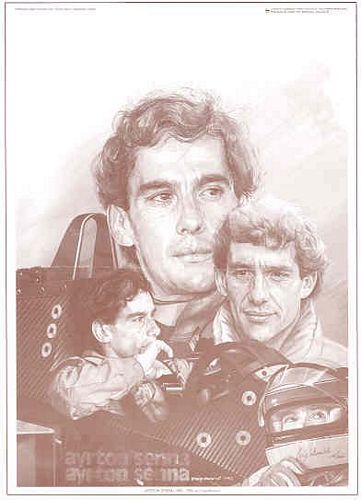 Ayrton Senna Sepia Print - Giclee Canvas Shipped in protective tube