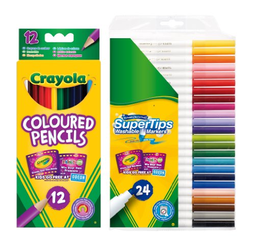 Bundles 12-Pencils and 24-Markers Pack