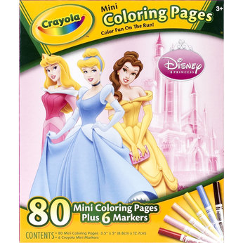 Mini Colouring Pages - Disney Princess