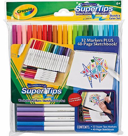 SuperTips Washable Markers and Sketchbook