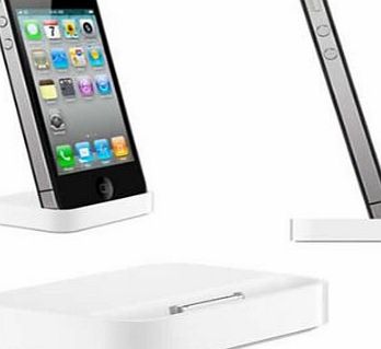 crazy4fones White Desktop Sync Charger Dock Docking Station For iPhone 4 4G 4S, iPod Touch 2 3 4 2ND 3RD 4TH Gen, iPod Nano Mini Shuffle - Part of the Crazy4Fones Accessories Range