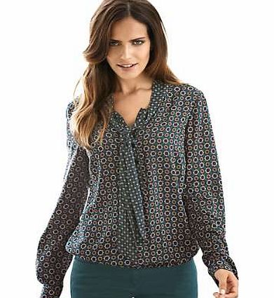 Creation L Long Sleeve Patterned Blouse