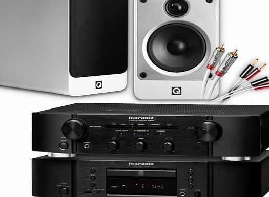 CA-FS14-BGW Separates System (Marantz CD6005 CD player Black + Marantz PM6005 amplifier / DAC Black + Q Acoustics Concept 20 speakers Gloss White + 130 QED cable bundle). 2 Year Guaran