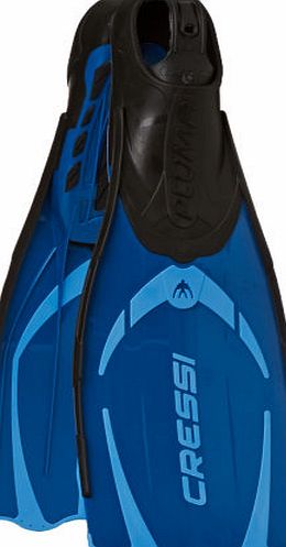 Cressi Pluma Long Blade Fins - Blue/ Azure