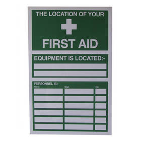 Crest Rigid First Aid Location Sign