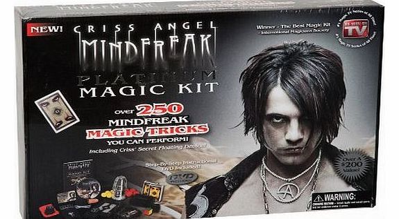 Criss Angel Ideavillage CAMAKT Ast Criss Angel-platinum Magic Kit Over 350 Magic Tricks Mindfreak