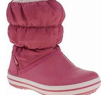 Crocs kids crocs pink winter puff boot girls junior