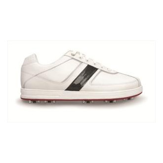 Crocs Mens Tyne Golf Shoes (White/Red)