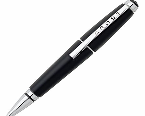 Cross Edge Rollerball Pen, Black/Chrome