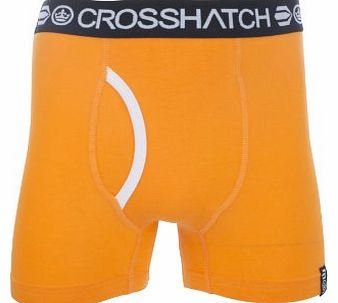 Mens Ablaze Plain Boxer Shorts Bright Orange Large