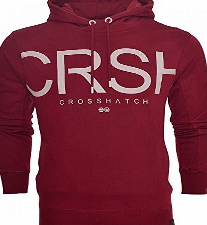Crosshatch Mens Designer Casual Hooded Logo Top Hoody Fleece Sweatshirt Jacket Medium Dress Blue