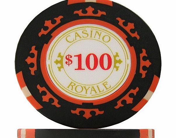 Crown Casino Royale Black $100 Crown Casino Royale Poker Chips - Black $100 (Roll of 25)