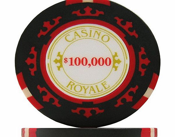 Crown Casino Royale Black $100000 Crown Casino Royale Poker Chips - Black $100000 (Roll of 25)
