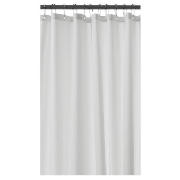 Plain Vinyl Shower Curtain Anti-Bac White