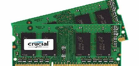 Crucial 16GB (2x 8GB) DDR3 1600 MT/s CL11 SODIMM 204 Pin 1.35V/1.5V Memory Module Kit