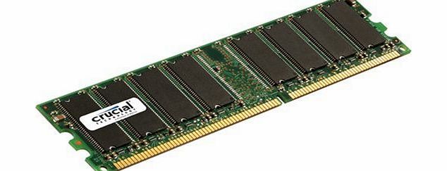 Crucial 1GB PC3200 DDR Desktop Memory Upgrade 184-pin Dimm