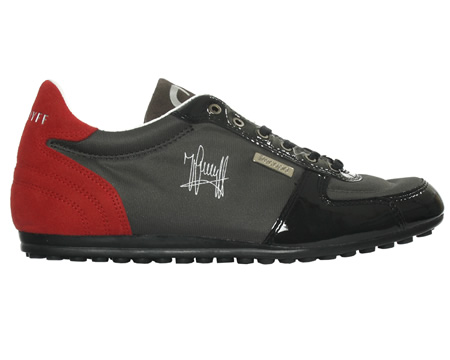 Alano Charcoal/Red Mesh Trainers
