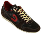 Cruyff Astro Brown/Red Leather Trainers
