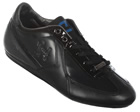 Manel Black Leather Trainers