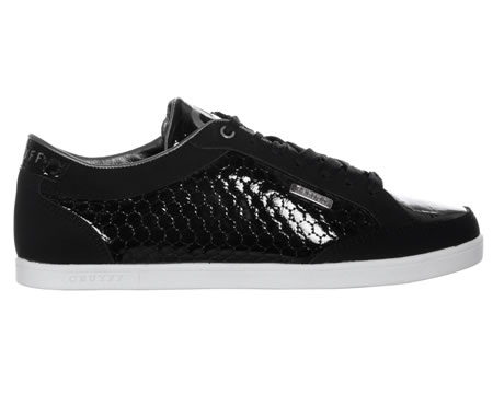 Cruyff Pelota Black Quilted Leather Trainers