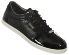 Cruyff Pep Black Perforated Leather Trainers