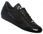 Cruyff Vanenburg Black/Navy Leather Trainers