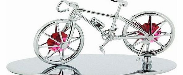  Free Standing Silver Plated Bicycle Made For Two Ornament With Swarovski Elements