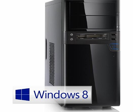 Silent multimedia PC! CSL Sprint 5766uW8 (Quad) incl. Windows 8.1 - computer-system with AMD A8-6600K APU 4x 3900 MHz, 1000GB SATA, 8GB DDR3 RAM, ASUS Mainboard, Radeon HD 8570D, WiFi - a media system