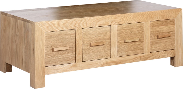 Solid Oak 8 Drawer Coffee Table