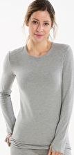 Cuddl Duds, 1297[^]265194 Womens Comfortwear Long Sleeve Crew - Grey Heather