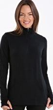 Cuddl Duds, 1297[^]265218 Womens Comfortwear Long Sleeve Half Zip - Black
