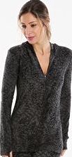 Cuddl Duds, 1297[^]265232 Womens Fleecewear Half Zip Hoodie - Charcoal
