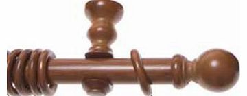 CURTAIN POLES *CLEARANCE* TEAK REAL WOOD CURTAIN POLE 23mm *MANY SIZES   COLOURS* HOLD BACKS AVAILABLE - 180