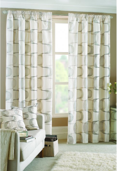 Cosmos Natural Lined Curtains