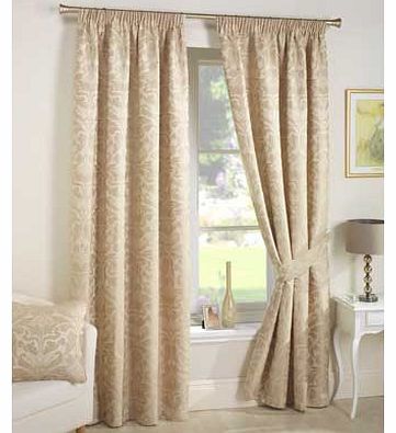 Curtina Crompton Lined Curtains 168x183cm - Natural