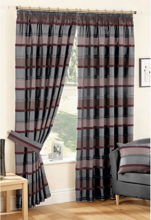Dalton Aubergine Lined Curtains