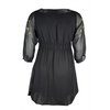 GRACIE CHIFFON EMBROIDERED DRESS IN BLACK