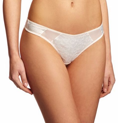 Desire Low Rise Womens Thong Ivory Size 12