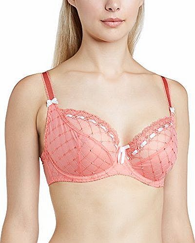 Curvy Kate Womens Portia Balcony Full Cup Everyday Bra, Red (Spice/Snow), 40GG