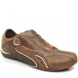 Male Cus:He Groove Stream Leather Upper in Brown