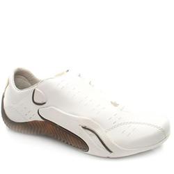 Male Cus:He Groove Stream Leather Upper in White and Brown