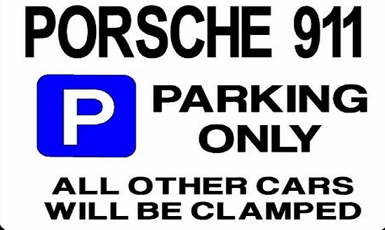 PORSCHE Parking Sign - Gift for 911 car models - Extra Large Size 205 x 270mm by Custom (Made in UK) (All fixing included)