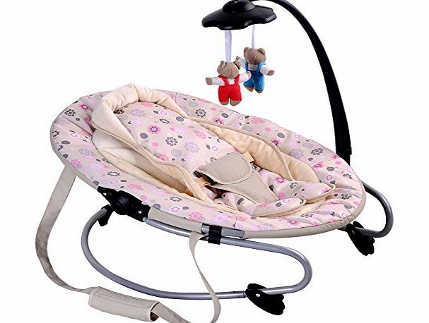 Cute Baby - Pink/Beige - 3 Position - Oval Bouncer