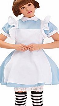 CuteMe New Blue Alices Wonderland Lolita Maid Cosplay Costumes Fancy Dress Set Apron, size M