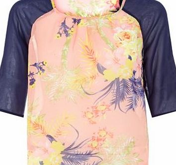 Cutie Pink Floral Print Blouse 3499974