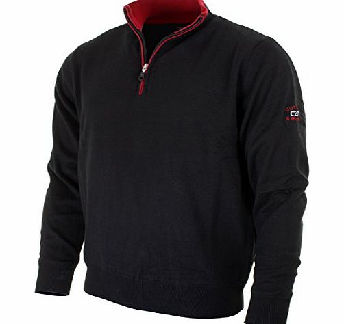 2015 Cutter & Buck WIND-BARRIER Thermal Golf Jumper FULLY LINED Pullover Navy -Large