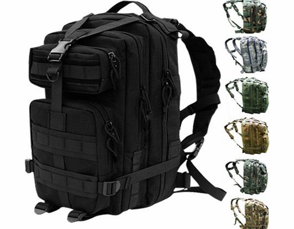cvlife  30L Tactical Outdoor Sport Military Rucksacks Backpack Camping Hiking Trekking Bag (Black)